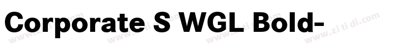 Corporate S WGL Bold字体转换